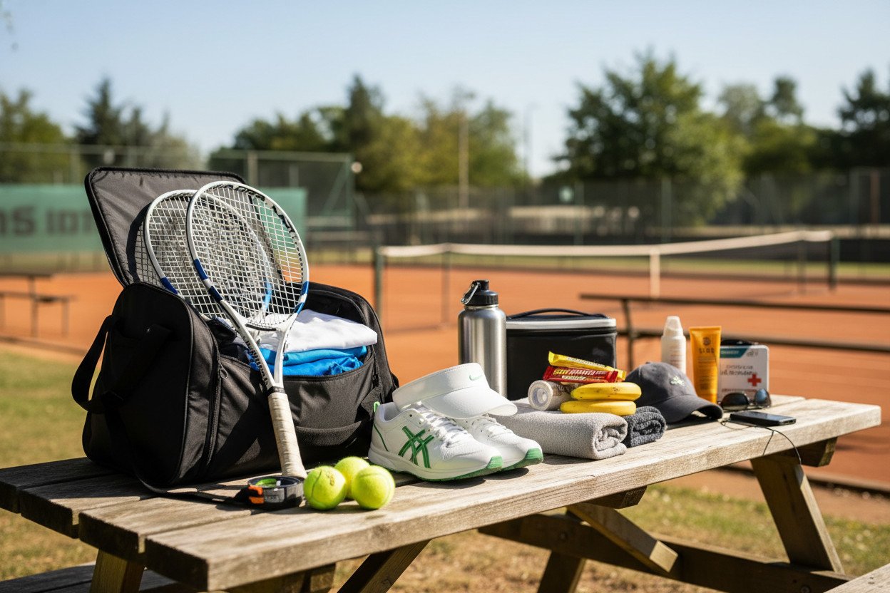 Co zabrać na turniej tenisowy — lista przygotowana na cały dzień