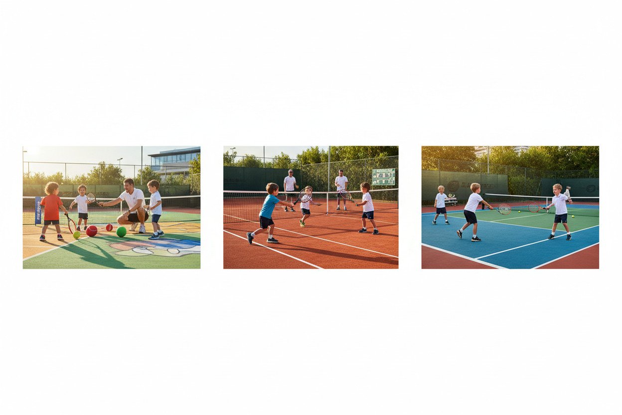 Kamienie milowe wg wieku — czego dziecko uczy się na korcie