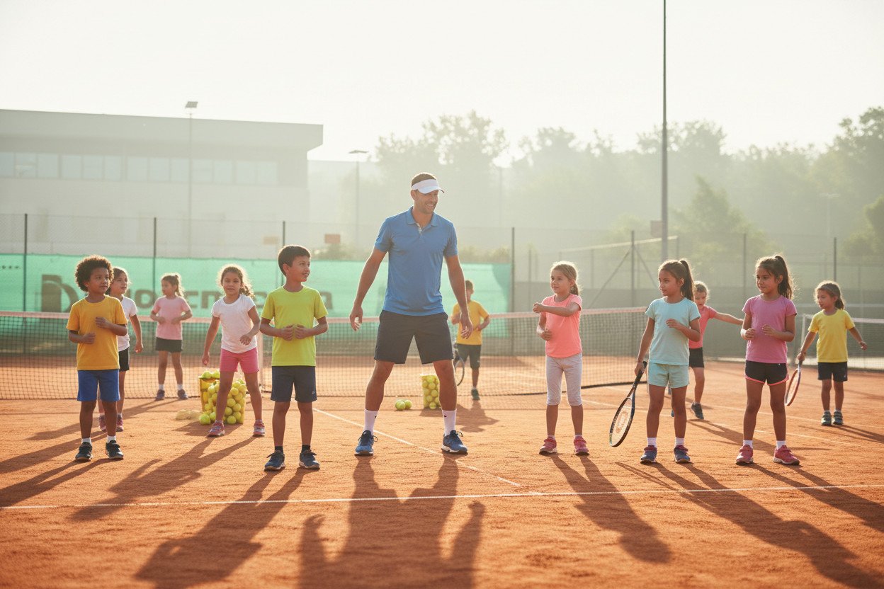 Poranek na korcie — rozgrzewka i pierwsze piłki