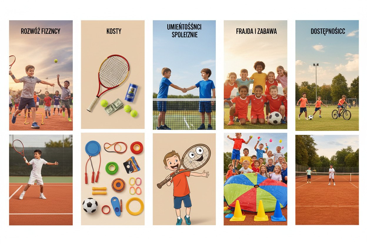 Tenis vs inne sporty dzieci – porównanie pięciu kryteriów