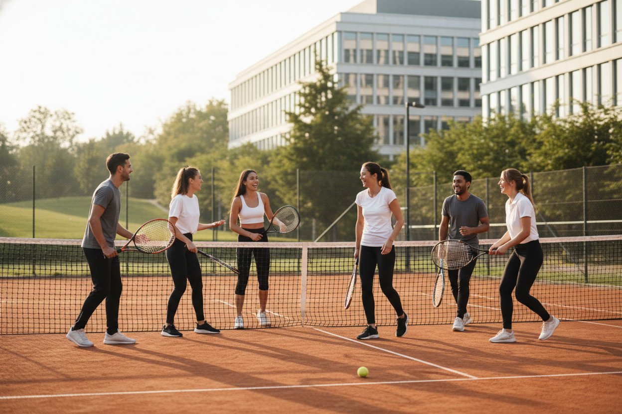 Tenis ziemny jako sport integracyjny dla firm — co go wyróżnia